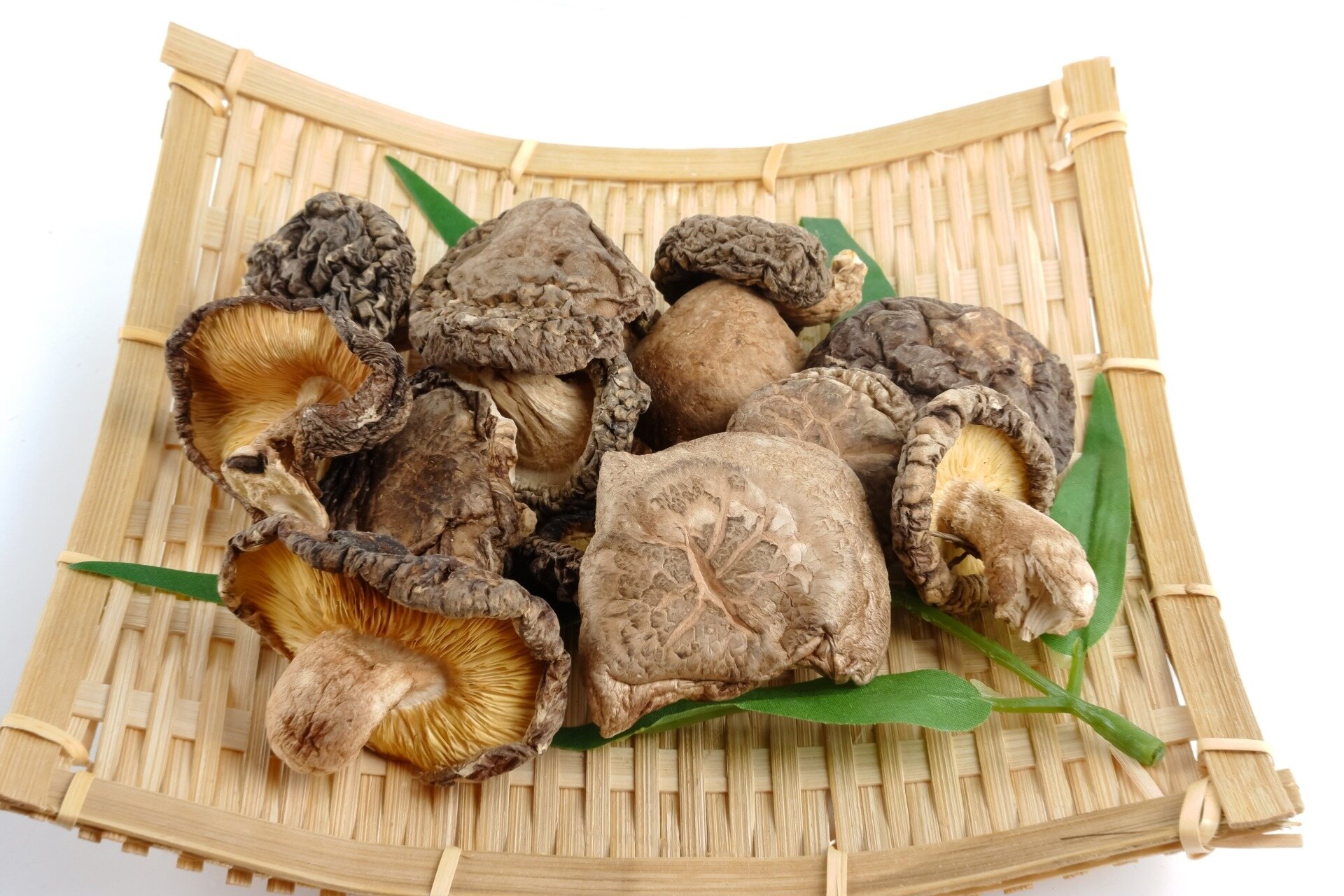 Dried shiitake mushrooms used for a vegan onigiri filling